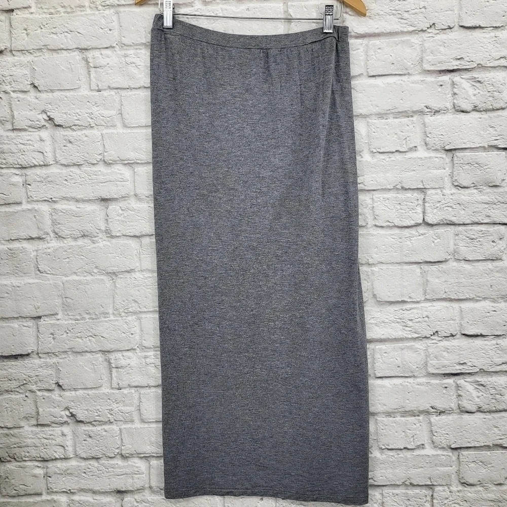 CLUB MONACO Women's Size Medium Gray Faux Wrap Modest Skirt